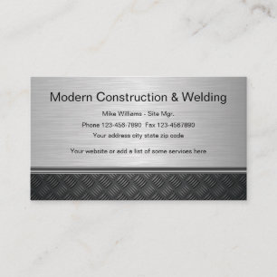 Carte De Visite Conception de soudage de construction