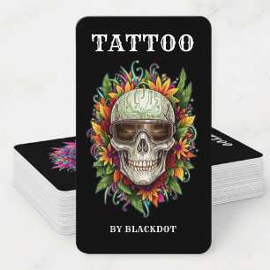 Carte De Visite Conception de studio de tatouage professionnel Tat