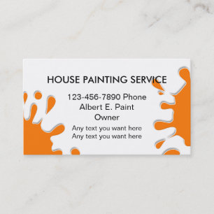 Carte De Visite Conception de taches de peinture pour peintre en b
