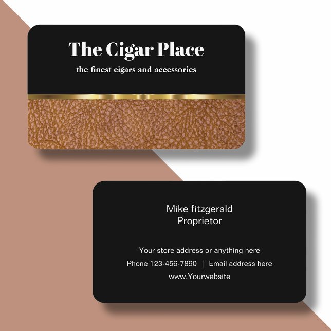 Carte De Visite Conception de thème de cigare classe (Créateur téléchargé)