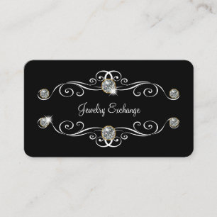 Carte De Visite Conception de thème de joaillerie luxueuse