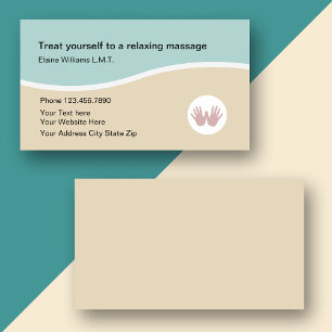 Carte De Visite Conception de Thérapeute en Massage Diplômé