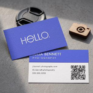 Carte De Visite Conception de typographie moderne « Bonjour »