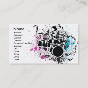 Carte De Visite conception de vecteur de batteur funky
