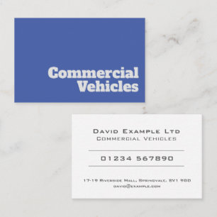 Carte De Visite Conception de véhicules commerciaux audacieux et c