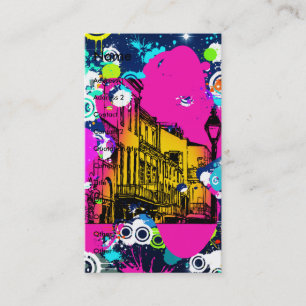 Carte De Visite conception d'éclaboussure de peinture de graffiti