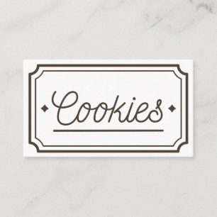 Carte De Visite Conception d'emblème de boulangerie de biscuits fi