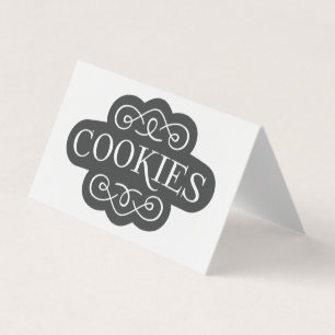 Carte De Visite Conception d'emblème de boulangerie de biscuits fi