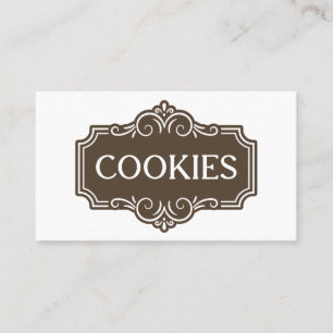 Carte De Visite Conception d'emblème de boulangerie de biscuits fi