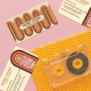 Carte De Visite Conception des rayures arc-en-ciel Super des année