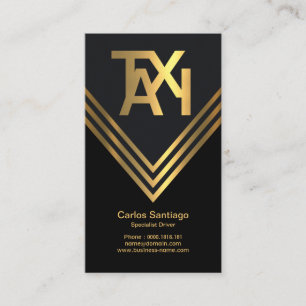 Carte De Visite Conception d'espace négatif Conducteur de taxi no