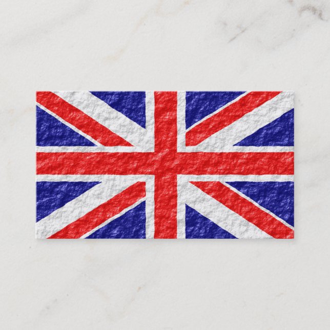 Carte De Visite Conception du drapeau Union Jack (Devant)