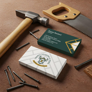 Carte De Visite Conception du logo de construction de toiture de t