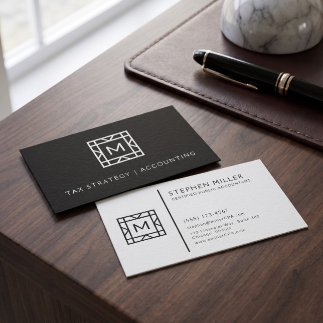 Carte De Visite Conception élégante de conseiller financier CPA (Créateur téléchargé)