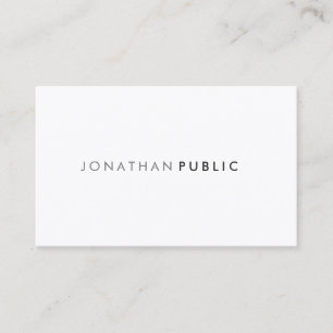 Carte De Visite Conception Élégante Moderne Simple et Raffinée