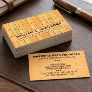 CARTE DE VISITE CONCEPTION EN BOIS RUSTIQUE & SIMPLE MINIMALISTE