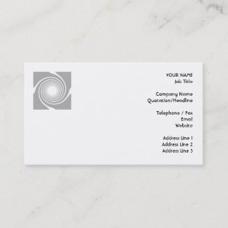 Carte De Visite Conception en spirale blanche et grise