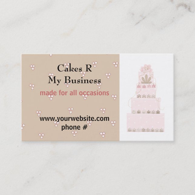 Carte De Visite Conception Gâteaux Sont Mon Affaire (Devant)