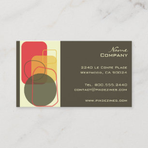 Carte De Visite Conception géométrique rétro/DO-IT-YOURSELF couleu