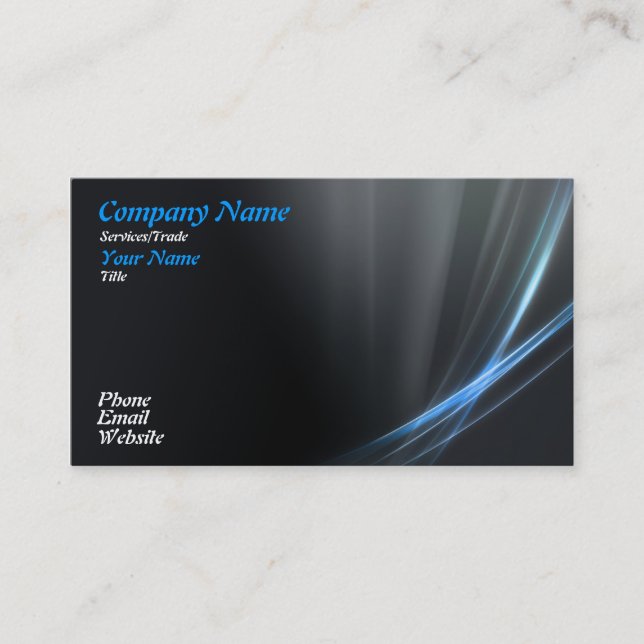 Carte De Visite Conception graphique bleue 1 (Devant)