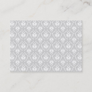Carte De Visite Conception grise blanche et en pastel de damassé
