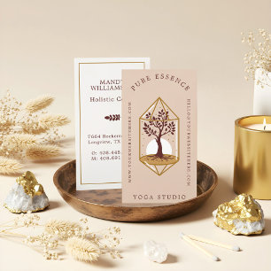 Carte De Visite Conception Holistique de Coach Cristal de l'Arbre 