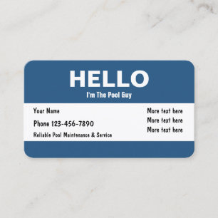 Carte De Visite Conception intelligente du service de pool