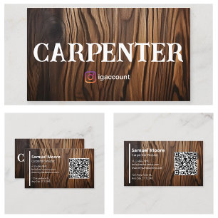 Carte De Visite Conception Masculine Charpentier