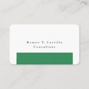 Carte De Visite Conception minimaliste blanche élégante simple de