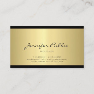Carte De Visite Conception minimaliste élégante luxe doré tendance