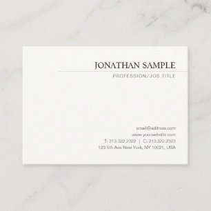 Carte De Visite Conception minimaliste moderne Modèle simple él