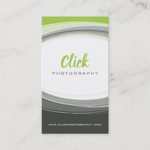 Carte De Visite CONCEPTION MODERNE DE COURBE vert citron vert mini