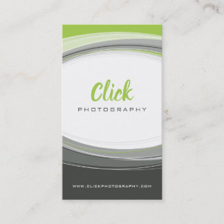 Carte De Visite CONCEPTION MODERNE DE COURBE vert citron vert mini