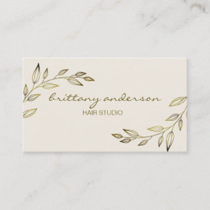 Carte De Visite Conception moderne de logo Floral Professionnel