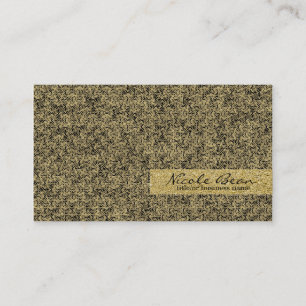 Carte De Visite Conception moderne de papier d'aluminium faux or é