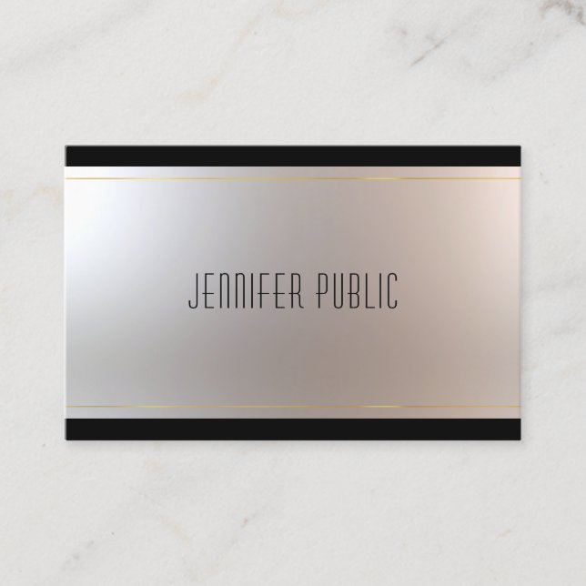 Carte De Visite Conception moderne élégante Glamour Unique Simple (Devant)
