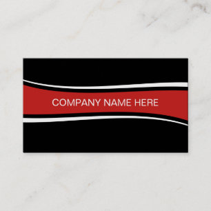 Carte De Visite Conception Moderne Rouge Noir Et Blanc