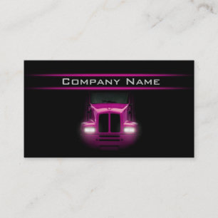 Carte De Visite Conception noire Camion rose Avant Brighter Dispos