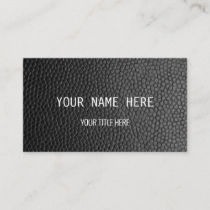Carte De Visite Conception personnalisée en cuir noir 