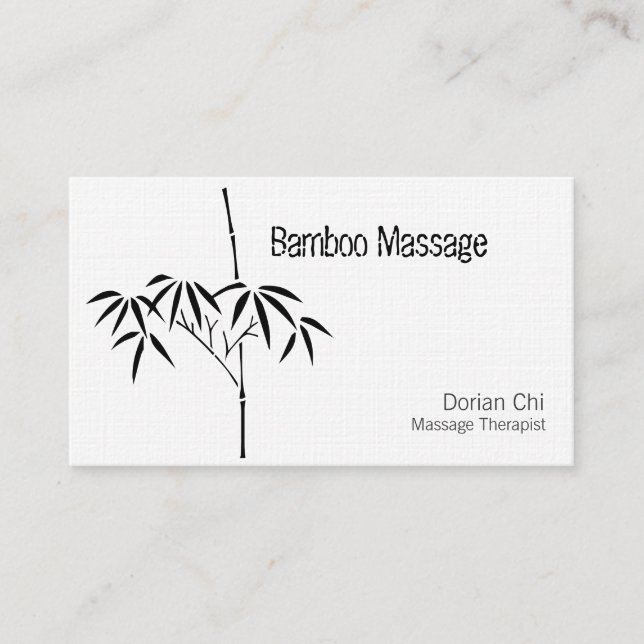 Carte De Visite Conception Professionnelle de Bambou pour Jardin J (Devant)