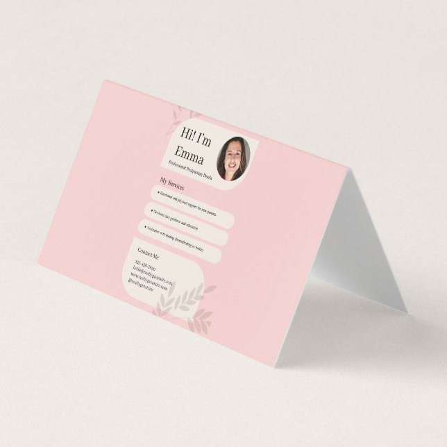 Carte De Visite Conception professionnelle de doula post-partum ro (Devant)