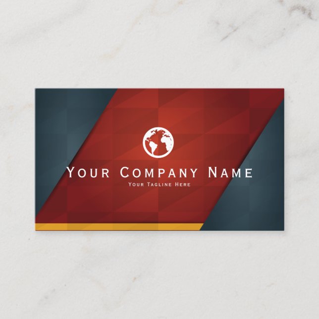 Carte De Visite Conception professionnelle d'entreprise angulaire  (Devant)
