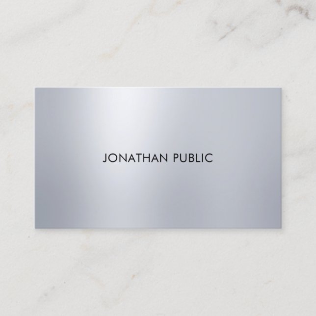 Carte De Visite Conception professionnelle élégante d'aspect argen (Devant)