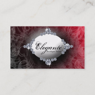 Carte De Visite conception rouge chique