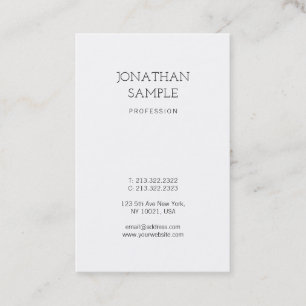 Carte De Visite Conception Simple Professionnelle Élégante Luxueus