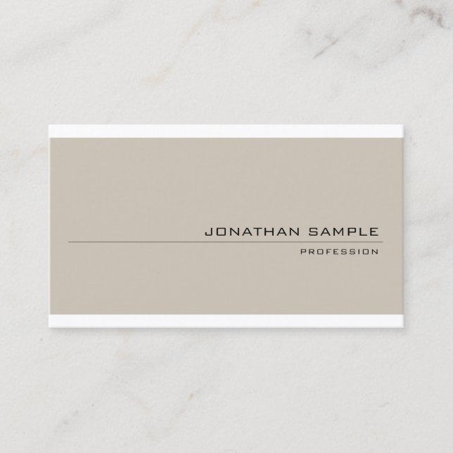 Carte De Visite Conception Sophistiquée Tendance Simple Moderne Si (Devant)