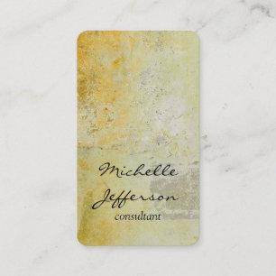 Carte De Visite Conception verticale de mur en mortier jaune clair
