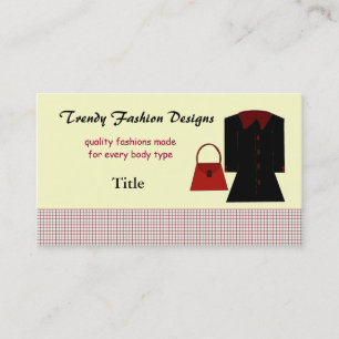 Carte De Visite Conceptions d'affaires de mode branchée