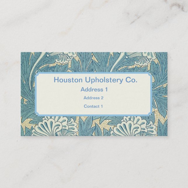 Carte De Visite Conceptions de papier peint de William Morris (Devant)