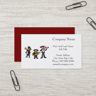 Carte De Visite Concert mexicain Mariachi Band Fiesta Music